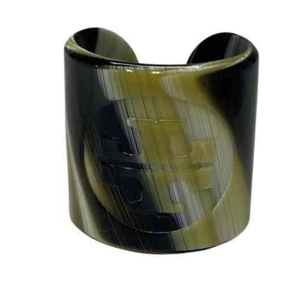 Tory Burch Resin Cuff LIMITED EDITION SmallBraceletLogo fits a 6 1/4 “ Wrist